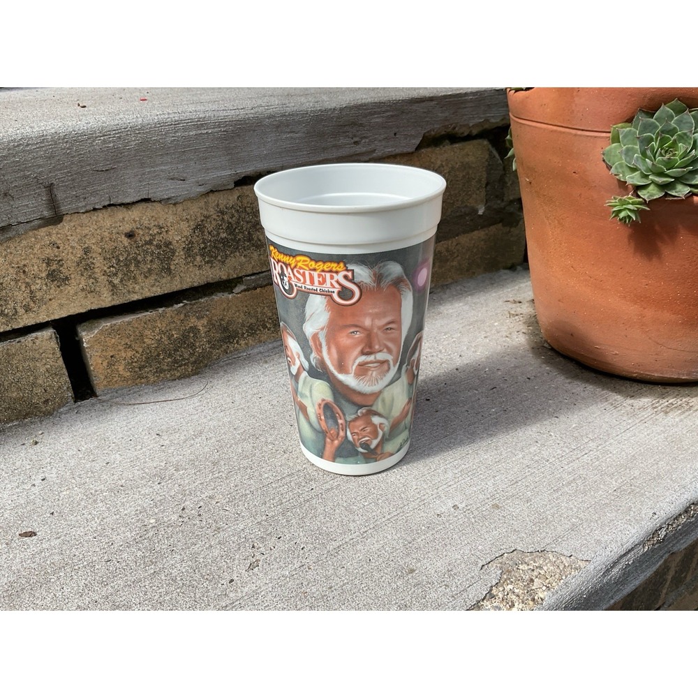 Kenny Rogers Roasters Restaurant Plastic Drinking Cup Vintage Original 1990s -1